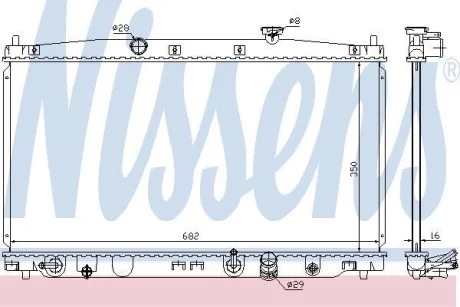 Радіатор охолоджування для NISSENS 68149 фото товару