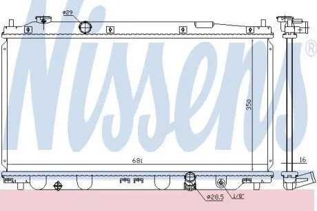 Радіатор для Honda NISSENS 68150 фото товару