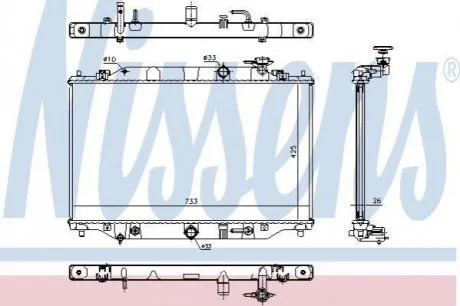 Радіатор охолоджування для Mazda NISSENS 68533 фото товару