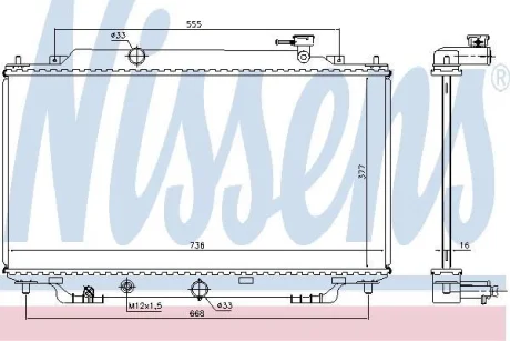 Радіатор охолодження двигуна для NISSENS 68542 фото товару