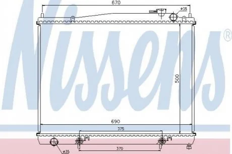 Радіатор INFIN QX 35(+)[OE 2140-OW810] для NISSENS 68715 фото товару