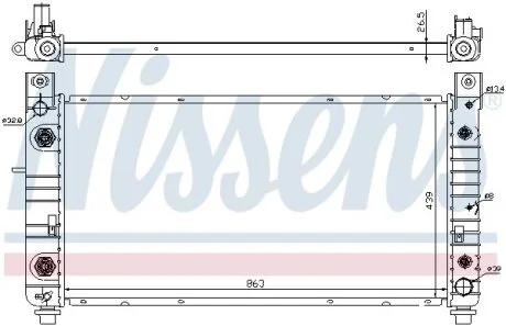 Радіатор для NISSENS 69091 фото товару
