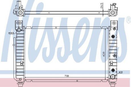 CHEVROLET Радіатор системи охолодження двигуна TAHOE 4.8, 5.3 99- NISSENS 69092 фото товару