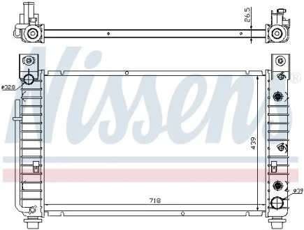 Радіатор для NISSENS 69092 фото товару