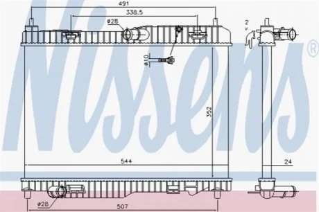 Радіатор охолоджування для NISSENS 69233 фото товару