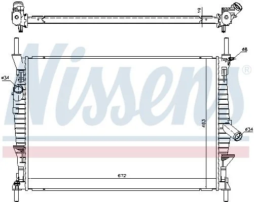 <strong>Радіатор охолоджування NISSENS 69240 (фото 1)</strong>