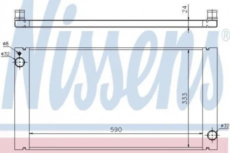 Радіатор охолоджування для NISSENS 69705 фото товару