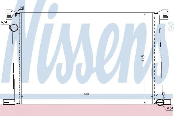 <strong>Радіатор охолоджування NISSENS 69706 (фото 1)</strong>