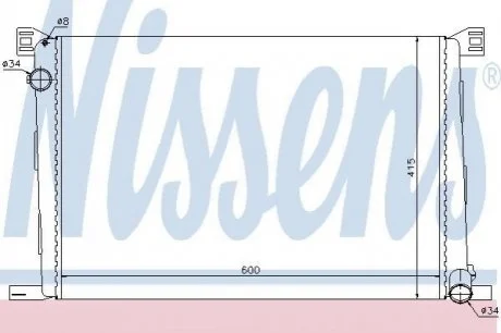 Радіатор охолоджування для NISSENS 69706 фото товару