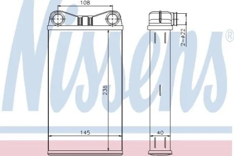 Радіатор опалювача салону First Fit для NISSENS 70227 фото товару