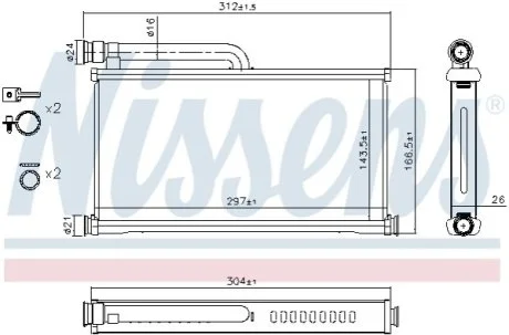 Радіатор опалення для Audi NISSENS 70233 фото товару