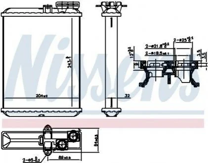 Радіатор пічки для Volvo NISSENS 707102 фото товару
