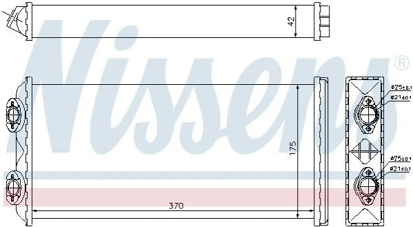 <strong>Радіатор пічки MAN F 2000 (94-) 6 CYLINDER|MAN F 2000 (94-) V-10 NISSENS 71925 (фото 1)</strong>