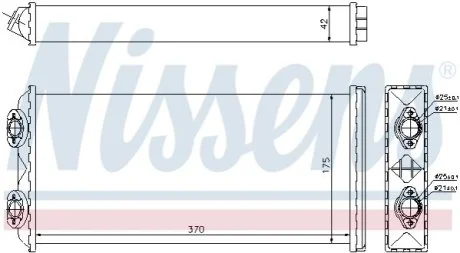 Радіатор пічки MAN F 2000 (94-) 6 CYLINDER|MAN F 2000 (94-) V-10 для NISSENS 71925 фото товару