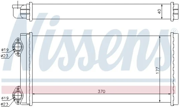 <strong>Радиатор печки MAN L 2000 (93-) |MAN M 2000 (95-) NISSENS 71928 (фото 1)</strong>