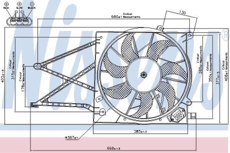 Вентилятор охолодження двигуна GENERAL MOTORS NISSENS 85176 фото товару