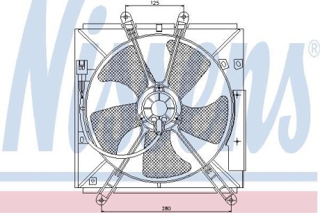 TOYOTA Вентилятор радіатора двиг. COROLLA 94-01 NISSENS 85330 фото товару