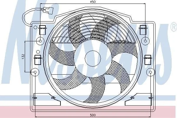 <strong>BMW Вентилятор радіатора 3 E46 2.0/3.0 98- NISSENS 85420 (фото 1)</strong>
