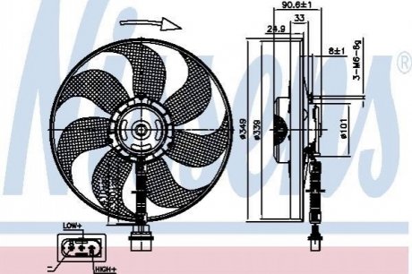 Вентилятор радиатора NISSENS 85544 (фото 1)