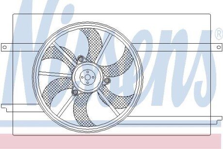 MITSUBISHI Вентилятор радіатора COLT CZC VI 1.5 06-, COLT VI 1.1, 1.3, 1.5 04- NISSENS 85593 фото товара