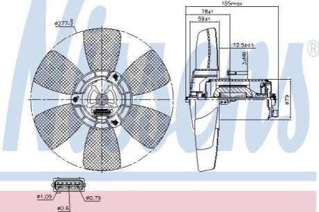 Вентилятор двигуна VAG (вир-во) NISSENS 85679 (фото 1)