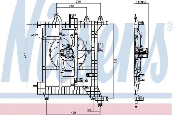 <strong>Вент-р RN DUSTER(10-)1.5 dCi(+)[OE 8200880554] NISSENS 85711 (фото 1)</strong>