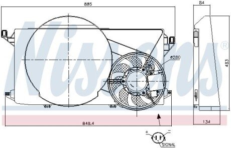 FORD Вентилятор радіатора 2.2/2.4TDCi 06- NISSENS 85825 фото товара