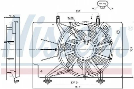 Вентилятор радіатора для Ford NISSENS 85910 фото товару