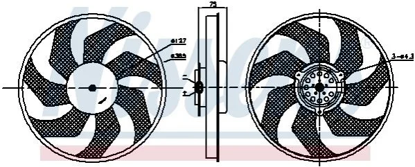 <strong>Вентилятор охолодження двигуна NISSENS 85956 (фото 1)</strong>