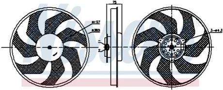 Вентилятор охолодження двигуна для NISSENS 85956 фото товару