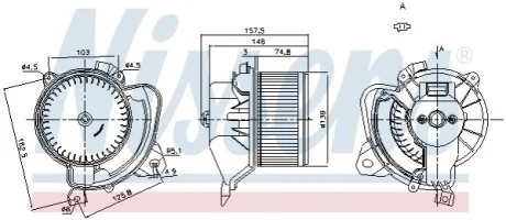 Вентилятор салона для NISSENS 87243 фото товара