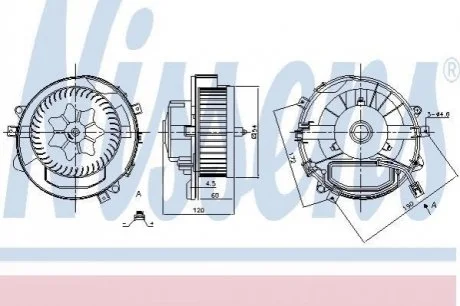 Вентилятор салону для Volkswagen, Skoda, Audi, Seat NISSENS 87426 фото товару