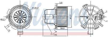 Вентилятор DACIA LODGY (12-) 1.6 Sce NISSENS 87503 (фото 1)