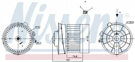 Вентилятор салону для Nissan NISSENS 87721 фото товару
