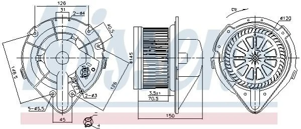 <strong>Вентилятор салону NISSENS 87798 (фото 1)</strong>