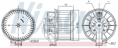 Вентилятор салону для NISSENS 87803 фото товару