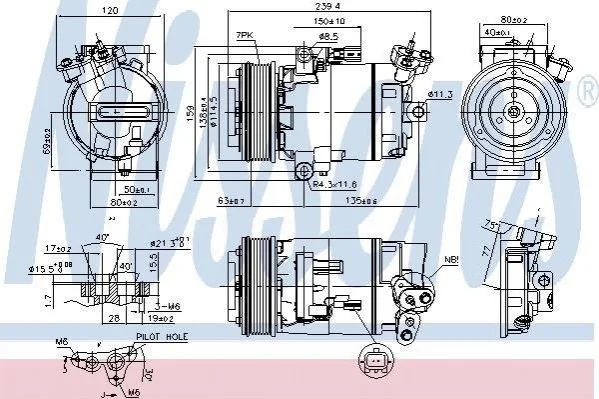 <strong>Компресор кондиціонера First Fit NISSENS 890015 (фото 1)</strong>