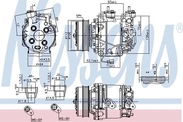 <strong>Компресор кондиціонера NISSENS 890035 (фото 1)</strong>