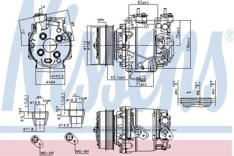Компресор кондиціонера для NISSENS 890035 фото товару