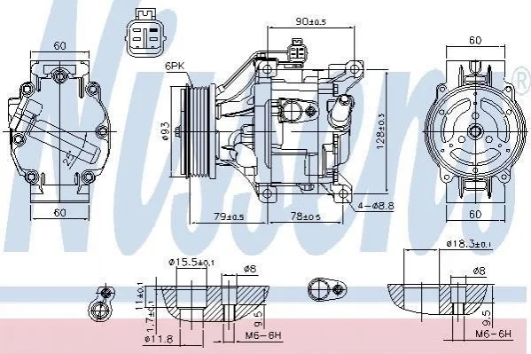 <strong>Компресор кондиціонера NISSENS 890036 (фото 1)</strong>