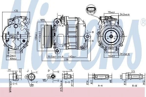 <strong>Компресор кондиціонера NISSENS 890037 (фото 1)</strong>