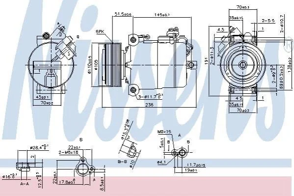 <strong>Компресор кондиціонера NISSENS 890043 (фото 1)</strong>