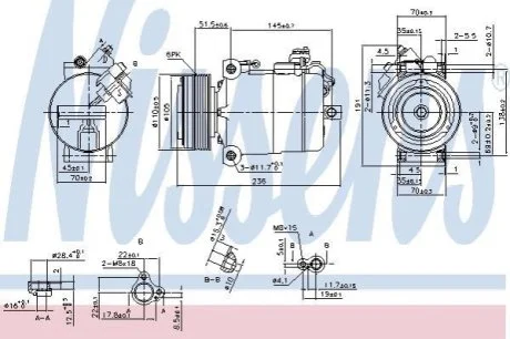 Компресор кондиціонера для NISSENS 890043 фото товару