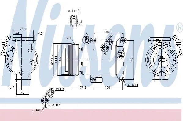 <strong>Компресор кондиціонера First Fit NISSENS 890045 (фото 1)</strong>