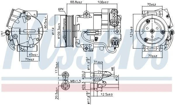 <strong>Компресор кондиціонера NISSENS 890058 (фото 1)</strong>