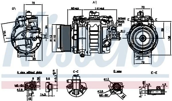 <strong>Компресор кондиціонера NISSENS 890060 (фото 1)</strong>