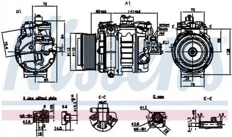Компресор кондиціонера для BMW NISSENS 890060 фото товару