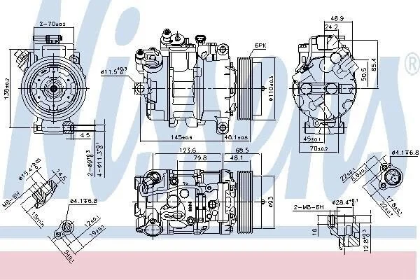 <strong>Компресор кондиціонера NISSENS 890070 (фото 1)</strong>