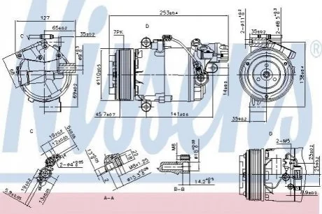 Компресор кондиціонера для BMW NISSENS 890071 фото товару