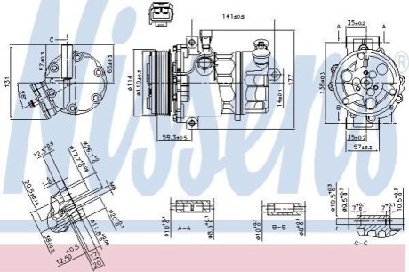 Компресор LANCIA DELTA III (844) (08-) 1.6 MJTD NISSENS 890074 фото товару